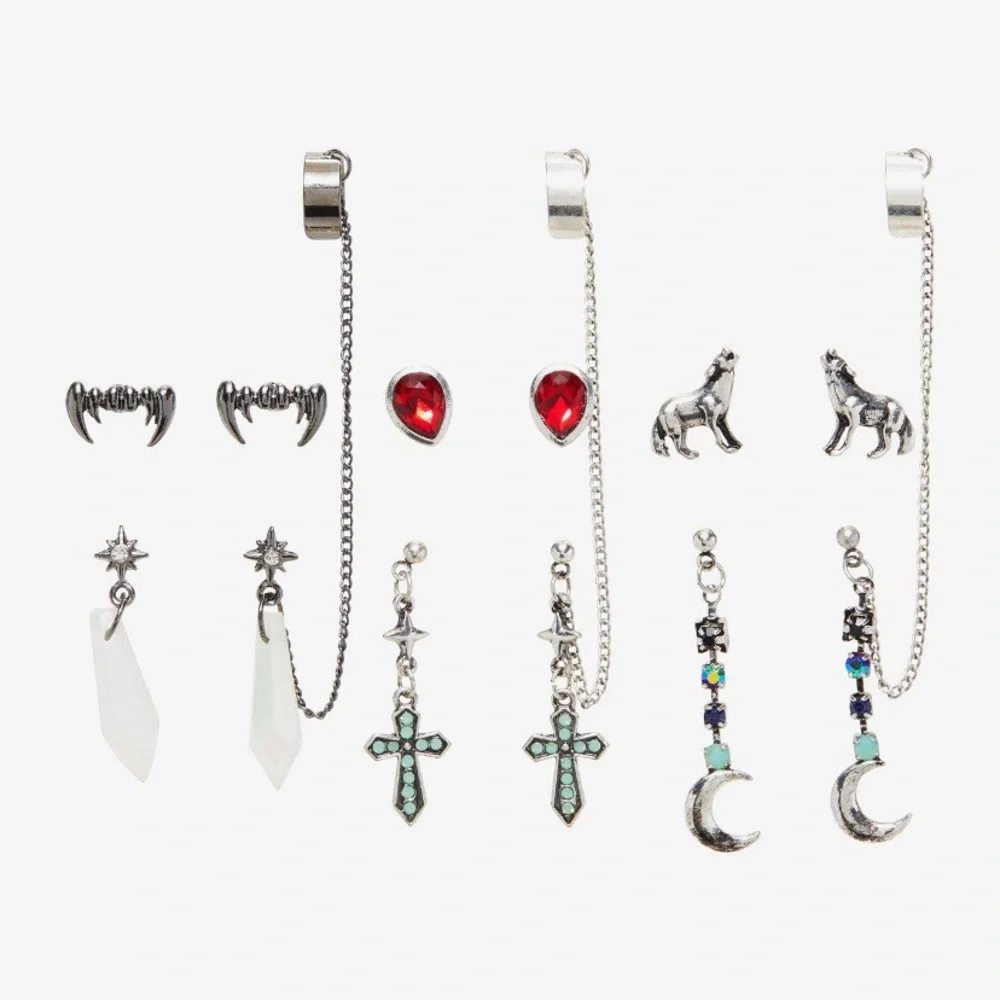 Vampire Werewolf Wolf Cuff Earring Set Hot‎ Topic